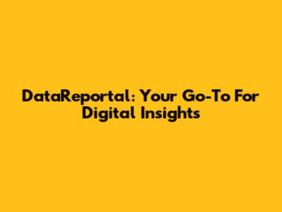 DataReportal: Your Go-To For Digital Insights