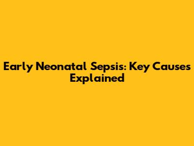 Early Neonatal Sepsis: Key Causes Explained