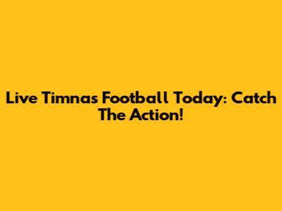 Live Timnas Football Today: Catch The Action!