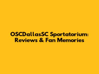 OSCDallasSC Sportatorium: Reviews & Fan Memories
