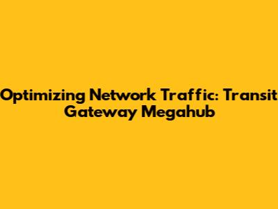Optimizing Network Traffic: Transit Gateway Megahub