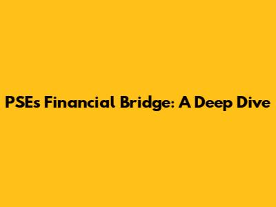 PSE's Financial Bridge: A Deep Dive