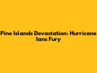 Pine Island's Devastation: Hurricane Ian's Fury